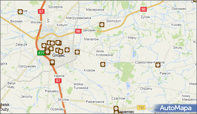 mapa Kociszew gmina Grójec, Kociszew gmina Grójec na mapie Targeo