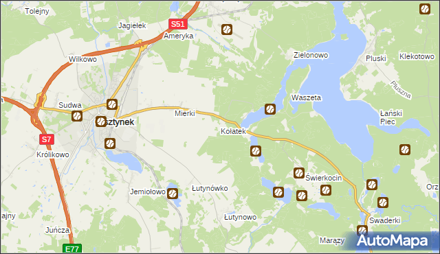 mapa Kołatek, Kołatek na mapie Targeo