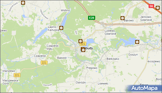 mapa Kolbudy, Kolbudy na mapie Targeo