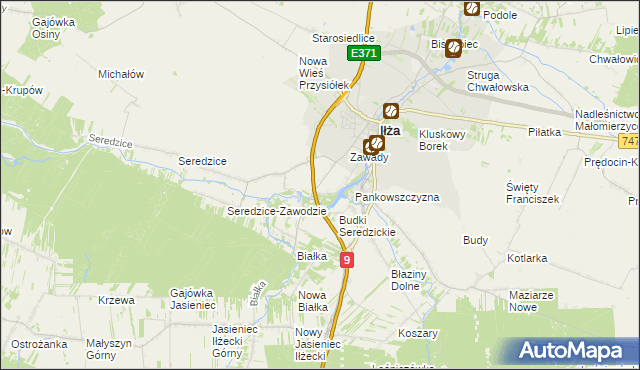 mapa Kolonia Seredzice, Kolonia Seredzice na mapie Targeo