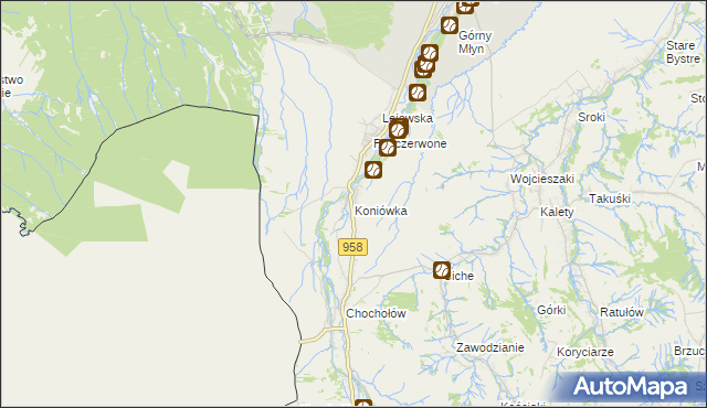 mapa Koniówka, Koniówka na mapie Targeo