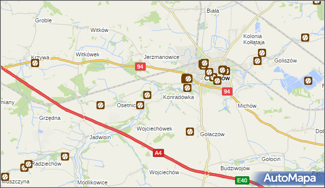 mapa Konradówka, Konradówka na mapie Targeo