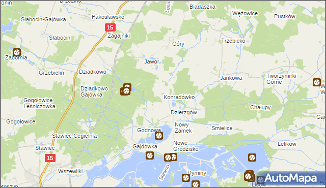 mapa Konradówko, Konradówko na mapie Targeo