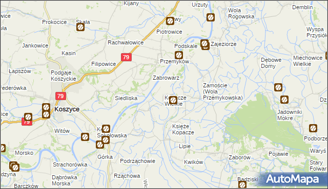 mapa Kopacze Wielkie, Kopacze Wielkie na mapie Targeo