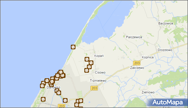 mapa Kopań, Kopań na mapie Targeo