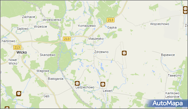 mapa Kopaniewo, Kopaniewo na mapie Targeo