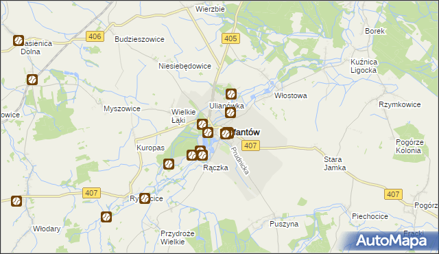 mapa Korfantów, Korfantów na mapie Targeo