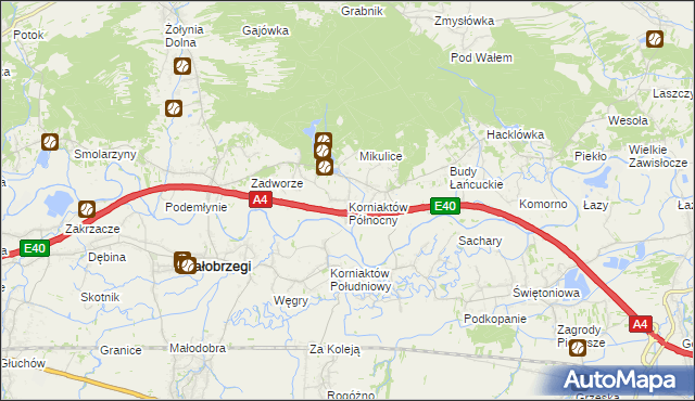 mapa Korniaktów Północny, Korniaktów Północny na mapie Targeo