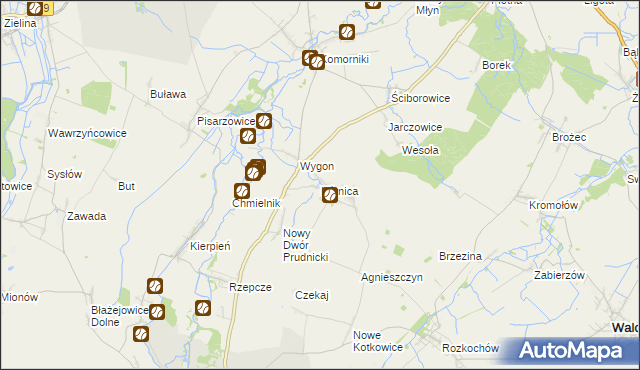 mapa Kórnica, Kórnica na mapie Targeo