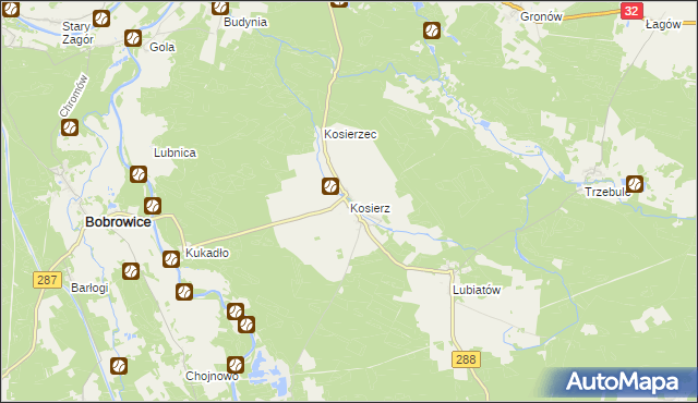 mapa Kosierz, Kosierz na mapie Targeo