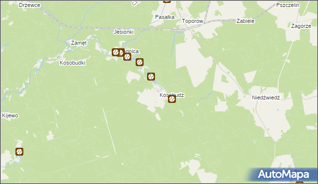 mapa Kosobudz, Kosobudz na mapie Targeo