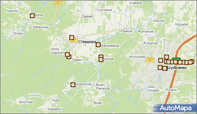 mapa Koszorów, Koszorów na mapie Targeo