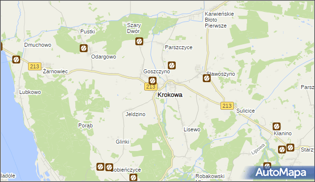 mapa Krokowa, Krokowa na mapie Targeo