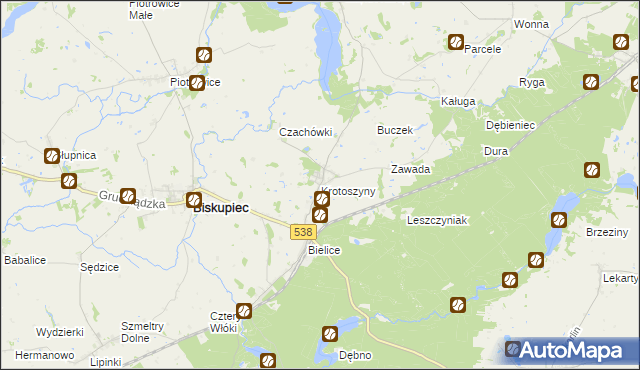 mapa Krotoszyny, Krotoszyny na mapie Targeo