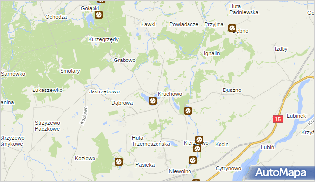 mapa Kruchowo, Kruchowo na mapie Targeo