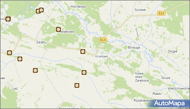 mapa Krukowo gmina Chorzele, Krukowo gmina Chorzele na mapie Targeo