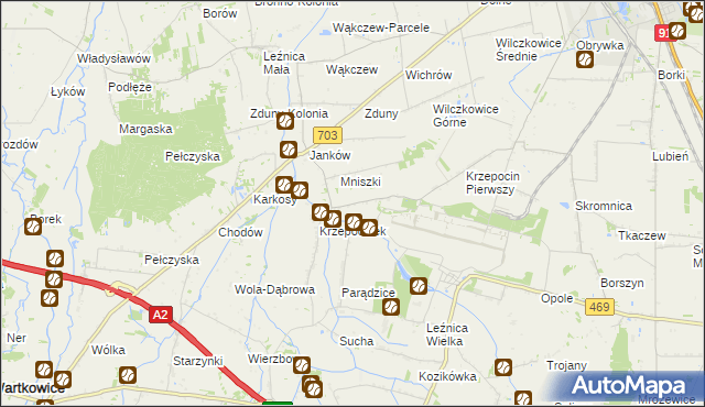 mapa Krzepocin Drugi, Krzepocin Drugi na mapie Targeo