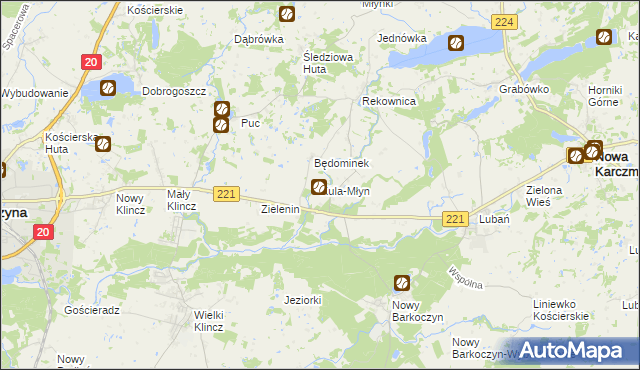 mapa Kula-Młyn, Kula-Młyn na mapie Targeo