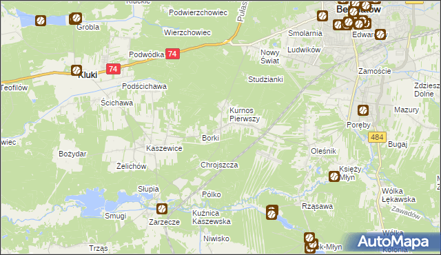 mapa Kurnos Drugi, Kurnos Drugi na mapie Targeo