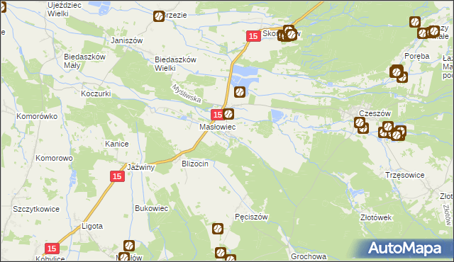 mapa Kuźniczysko, Kuźniczysko na mapie Targeo