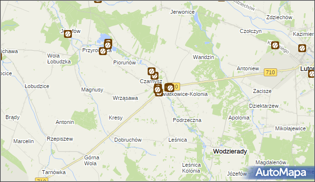 mapa Kwiatkowice-Kolonia, Kwiatkowice-Kolonia na mapie Targeo