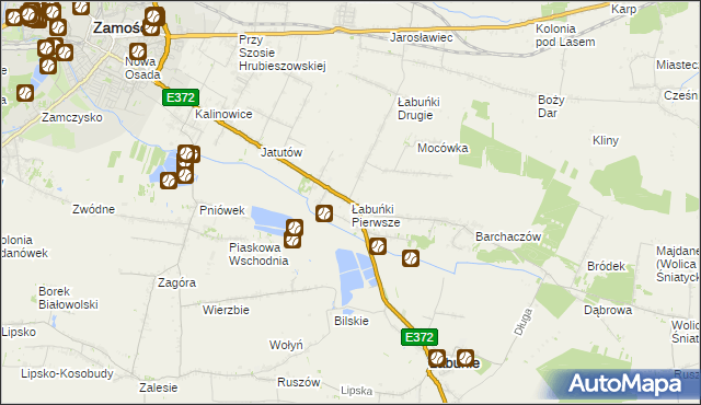 mapa Łabuńki Pierwsze, Łabuńki Pierwsze na mapie Targeo