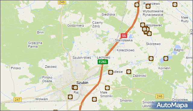 mapa Łachowo, Łachowo na mapie Targeo