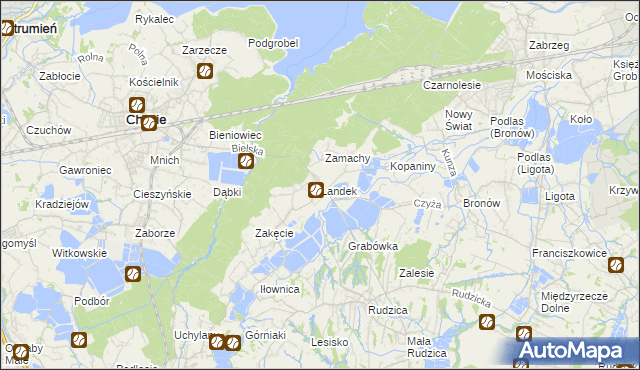 mapa Landek, Landek na mapie Targeo