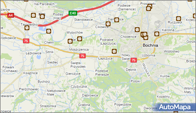 mapa Łapczyca, Łapczyca na mapie Targeo