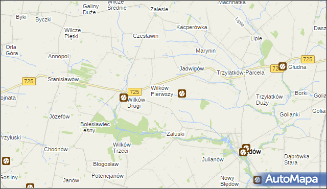 mapa Łaszczyn gmina Błędów, Łaszczyn gmina Błędów na mapie Targeo