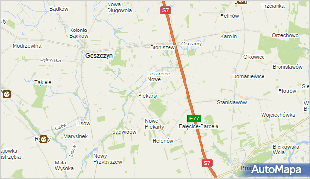mapa Lekarcice, Lekarcice na mapie Targeo