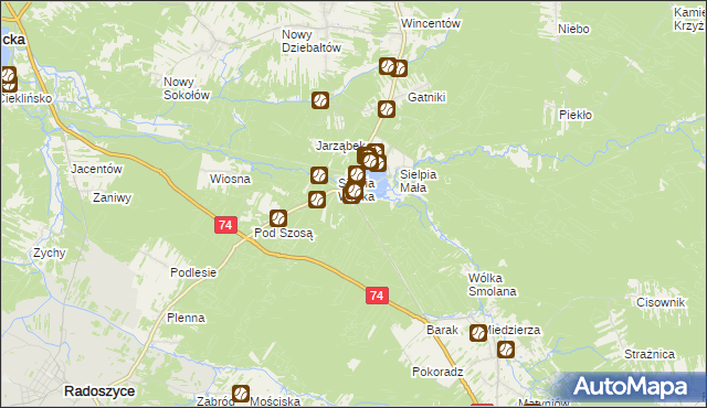 mapa Leśniczówka Krzyżówki, Leśniczówka Krzyżówki na mapie Targeo