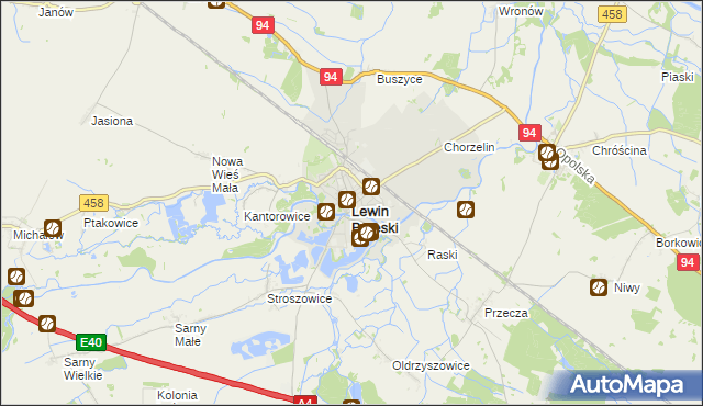 mapa Lewin Brzeski, Lewin Brzeski na mapie Targeo