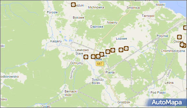 mapa Lewkowo Nowe, Lewkowo Nowe na mapie Targeo