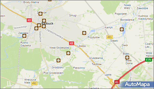 mapa Libidza, Libidza na mapie Targeo