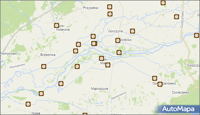 mapa Lipki Małe, Lipki Małe na mapie Targeo