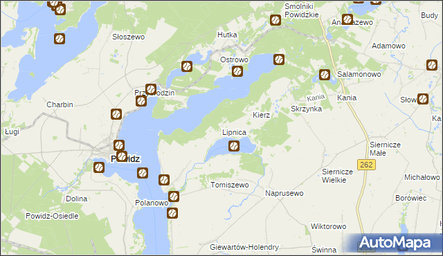 mapa Lipnica gmina Ostrowite, Lipnica gmina Ostrowite na mapie Targeo