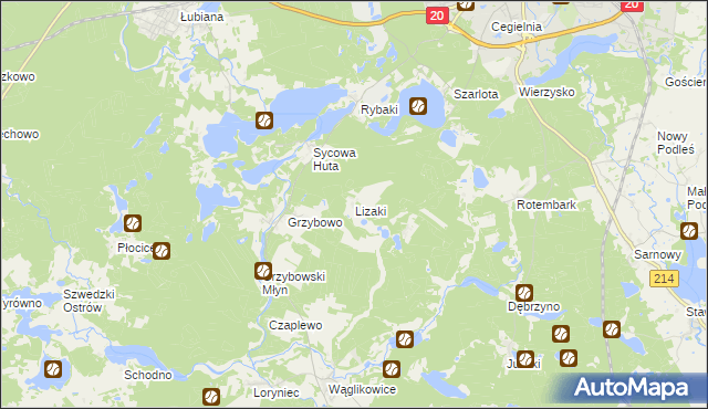 mapa Lizaki, Lizaki na mapie Targeo