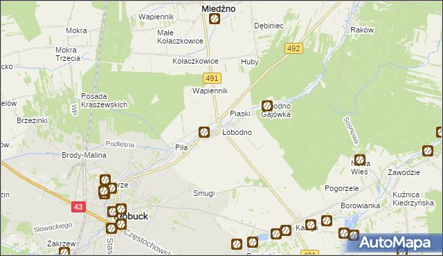 mapa Łobodno, Łobodno na mapie Targeo