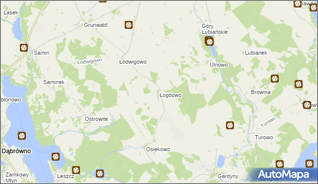 mapa Łogdowo, Łogdowo na mapie Targeo