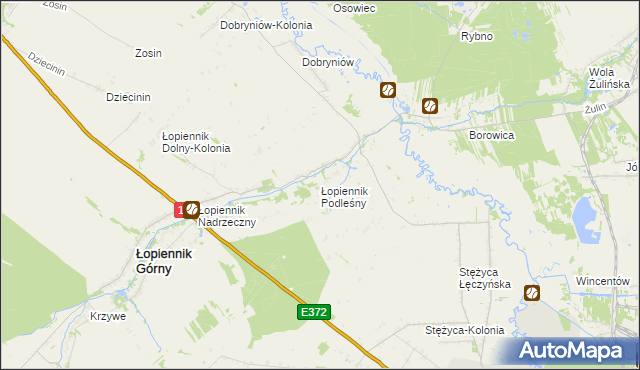 mapa Łopiennik Podleśny, Łopiennik Podleśny na mapie Targeo