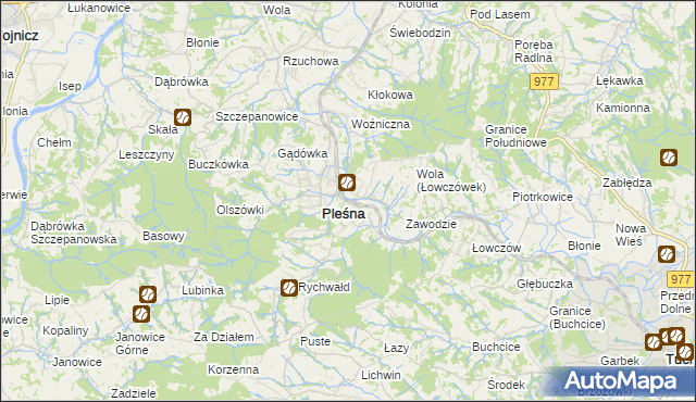 mapa Łowczówek, Łowczówek na mapie Targeo