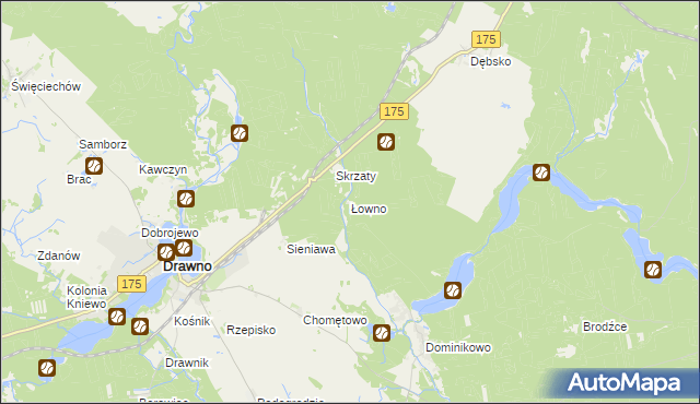 mapa Łowno, Łowno na mapie Targeo