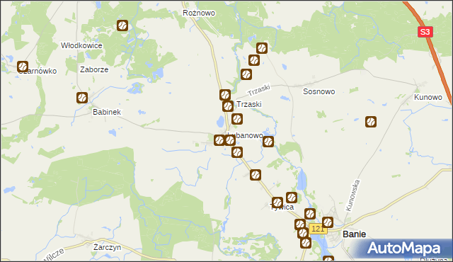 mapa Lubanowo, Lubanowo na mapie Targeo