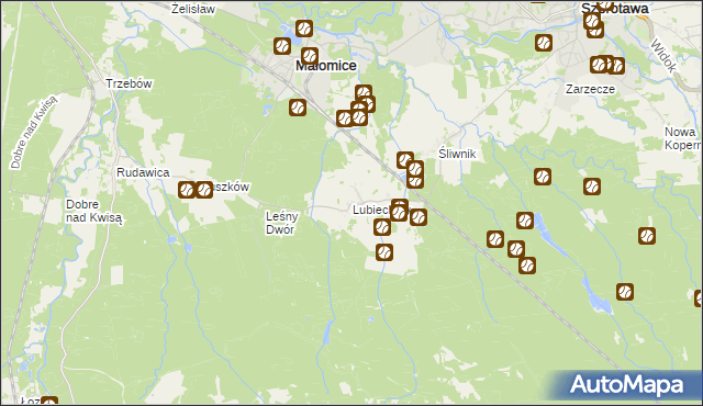 mapa Lubiechów, Lubiechów na mapie Targeo