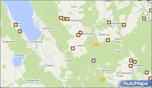 mapa Lubocino, Lubocino na mapie Targeo