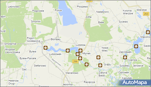 mapa Lubstów, Lubstów na mapie Targeo