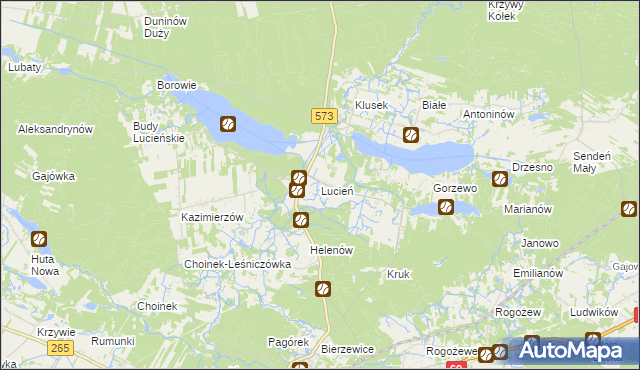 mapa Lucień, Lucień na mapie Targeo