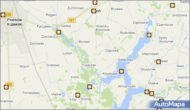 mapa Ludwikowo gmina Bytoń, Ludwikowo gmina Bytoń na mapie Targeo