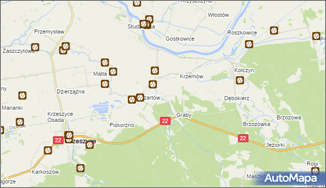 mapa Łukomin, Łukomin na mapie Targeo